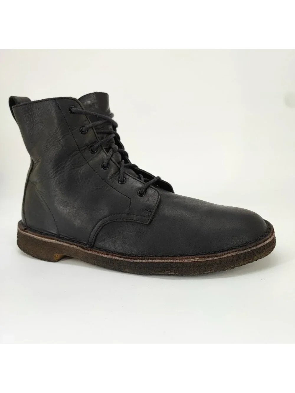 Clarks Originals Desert Mali Men's Size 8.5 US Black Leather Boots 34364